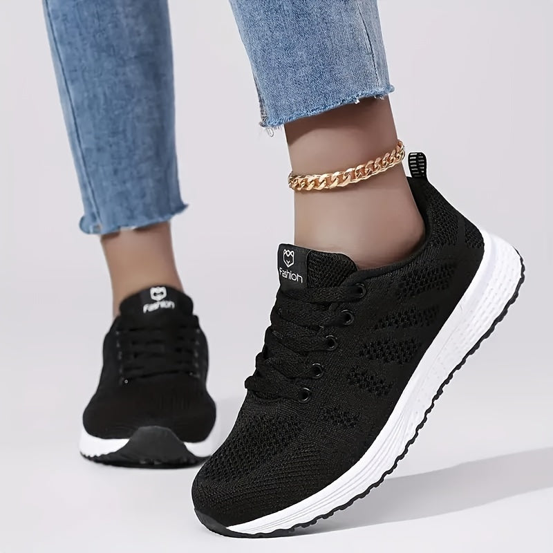 Hot Selling Fly Mesh Breathable Casual սպորտային կոշիկներ կանանց համար, թեթև և հակասայթաքող վազքի կոշիկներ