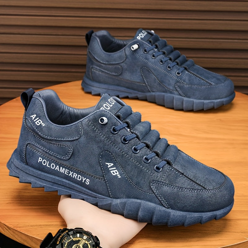 Men's Slip-On/Lace-Up Casual Shoes - All-Season Non-Slip Cushioned PVC Sole, Low-Top Athletic Sneakers Grey/ for Gym, Office, Everyday - Durable Canvas Upper Non-Slip Grip Outsole, Grip Enhancing Footwear, Comfortable Lined
