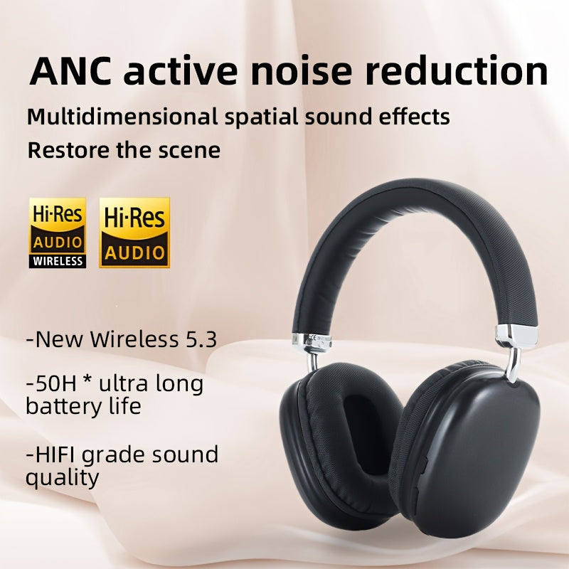 Upgraded Wireless Headphones, Good Sound Quality Wireless Headphones, Lightweight Foldable Earbuds with Built-in Microphone, Compatible with 3.5mm / 0.14in Audio Cable, Suitable for Travel/Work/Laptop/PC/Mobile Phone Stereo,
