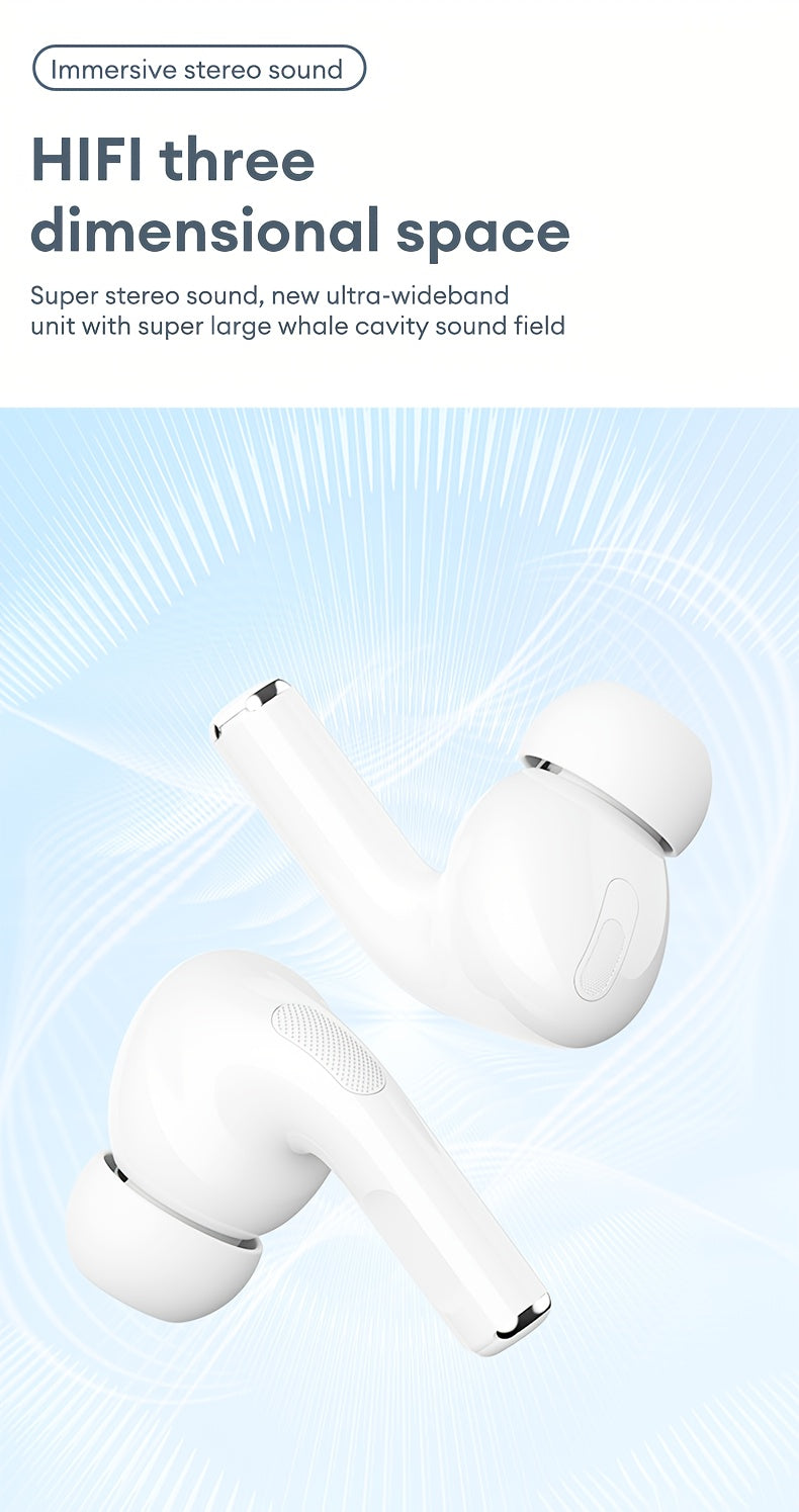 Lenovo ThinkPlus Hifi Panoramic Stereo Earbuds - Crystal Clear Sound, Ergonomic Design, Long Battery Life, Advanced Noise Cancellation, USB-C Fast Charging Case, Wireless Audio|Ergonomic Earbuds|Compact Design, Earbud Case