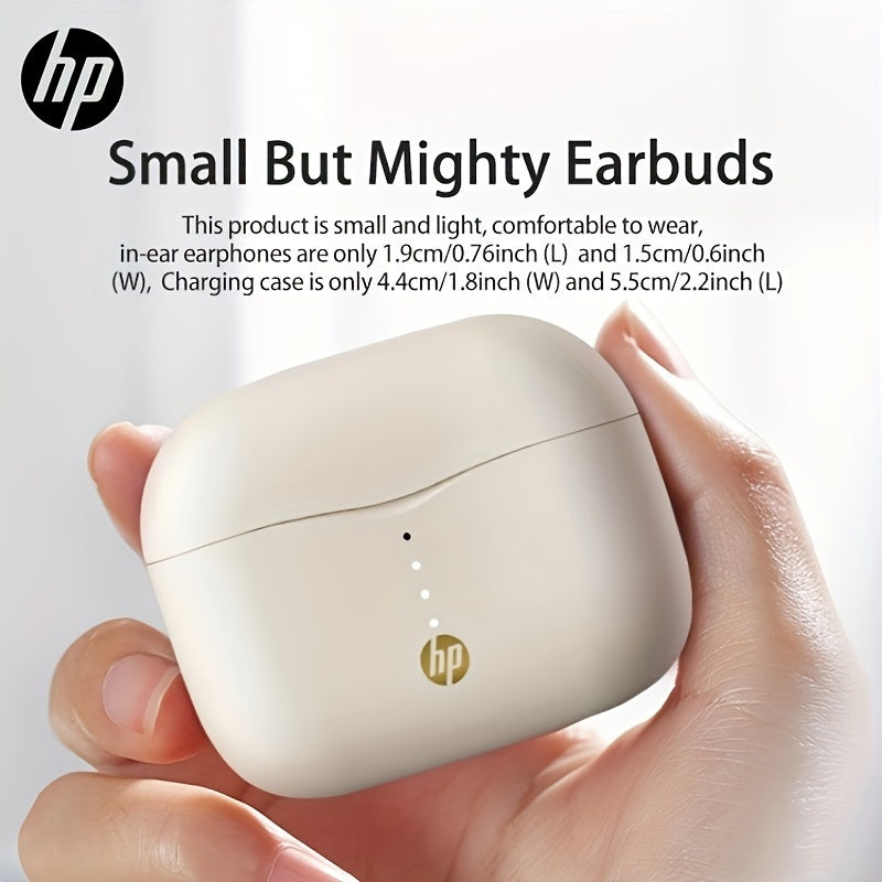 HP True Wireless Earbuds, Lightweight In-Ear Headphones with a Built-In Microphone, Offering Immersive Premium Sound And a Long-Range Connection, Complete with a Charging Case - Suitable for Both Iphone And Android Devices.