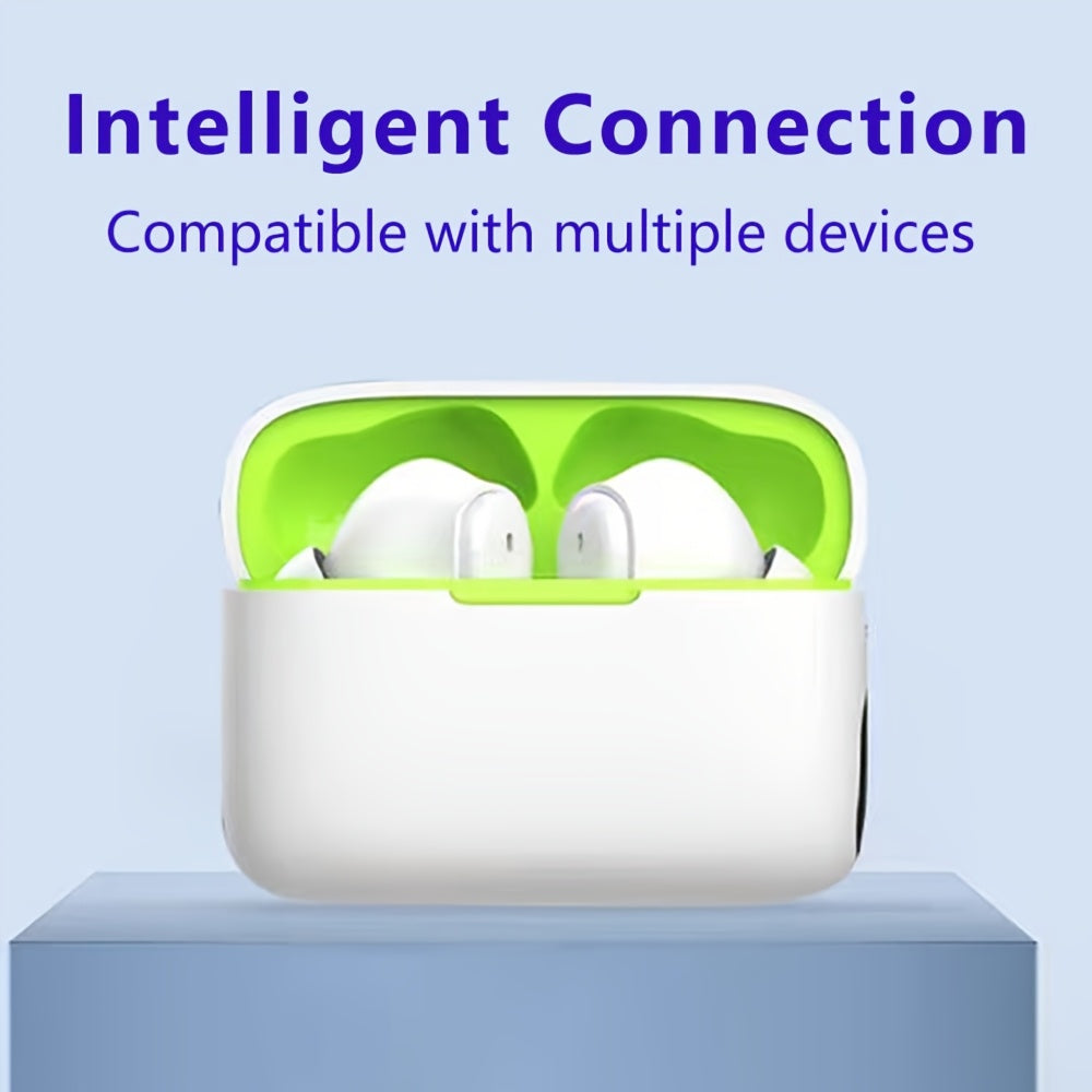 Wireless Earphones with LED Digital Display, Dual Microphones for High-Definition Sound Quality, Comfortable Fit with Wireless Charging Case, Suitable for Sports And Exercise, Compatible with Apple And Android