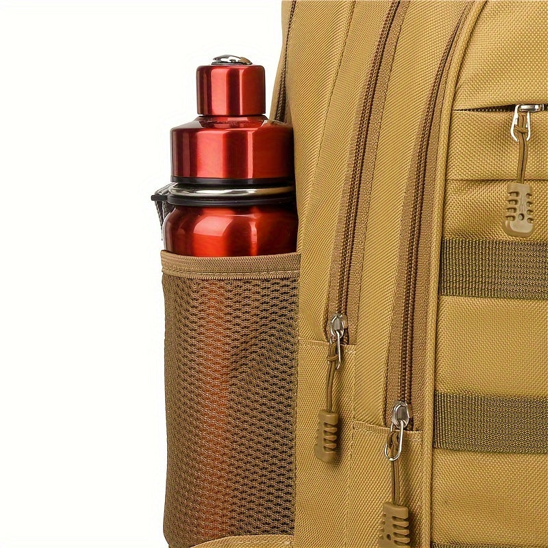 SPORTS Men's Casual Backpack - High-Capacity Camo & Solid Color Options, Durable Nylon, Ideal for Hiking, Travel & Students with Laptop Compartment