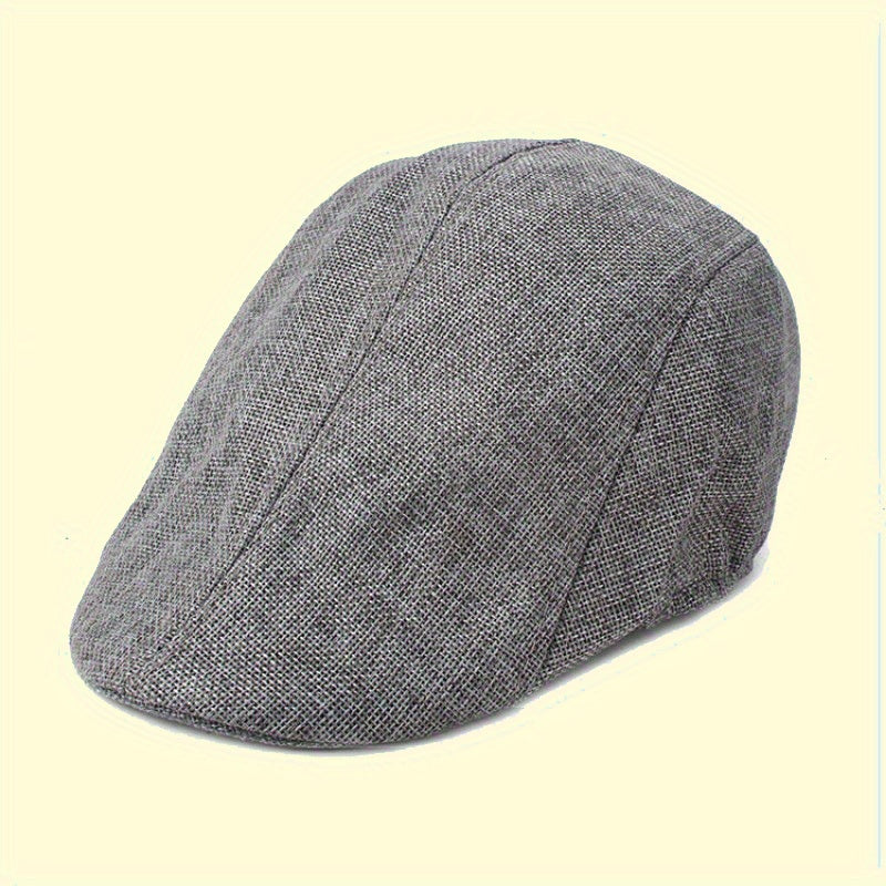 Retro Solid Color Newsboy Cap, Women'S Spring Summer Outdoor Sports Riding Travel Literary Painter Hat, Polyester Woven Beret with Lightweight Design and Inelasticity Fit