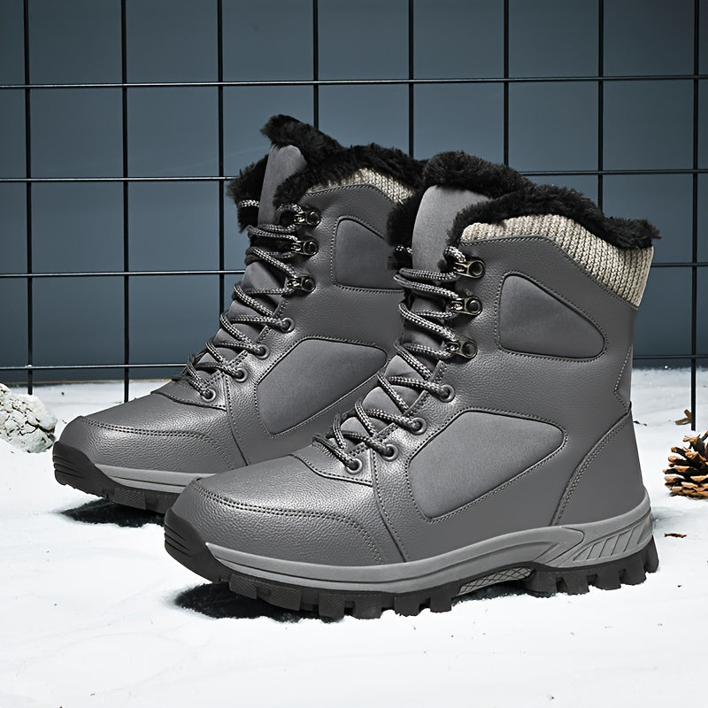 Winter Couple Hiking Boots, Women'S Snow Boots with Plush Lining - Non-Slip Rubber Sole, Suitable for Outdoor Activities Such As Mountaineering, Hunting, And Trekking, Hiking Gear for Men, Men'S Snow Boots, Men'S Winter Shoe,