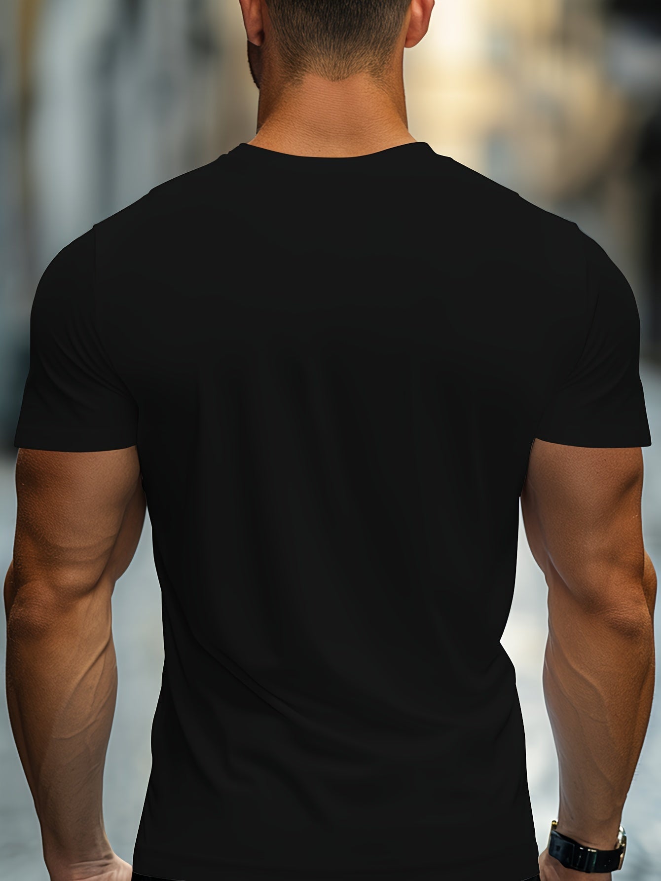 "WAKE UP" Graphic Tee - Comfortable Casual Brown Short Sleeve Crewneck T-Shirt with White Print, Summer Wear