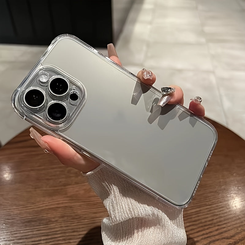 Simple Transparent TPU Phone Case Suitable for iPhone 16 16pro 16proMax 15 15Pro 15ProMax 14 14Pro 14ProMax 13 13Pro 13ProMax 12 12Pro 12ProMax 11 11 Pro 11ProMax All Inclusive Lens Protection Case