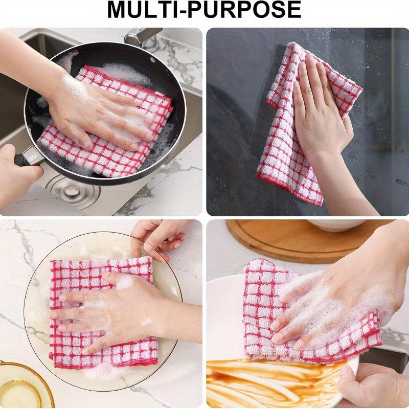 6/12 Pack Modern Blend Kitchen Towels, Low Linting Waffle Weave Dish Cloths, Quick-Dry Absorbent Tea Towels for Cleaning Sink, Stove, Pots - Hand Wash Only, Space Themed Oblong Dish Towels