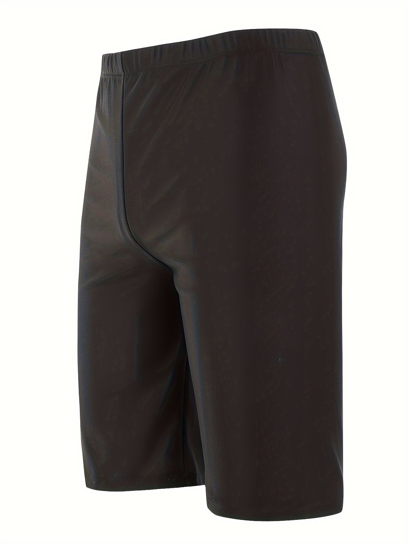 Women'S Summer Cycling Shorts, Polyester 95% Spandex 5% Knit Fabric, Solid Color, Medium Stretch, Short Length, Casual Wear, Non-Waterproof, 180g/m² - Black