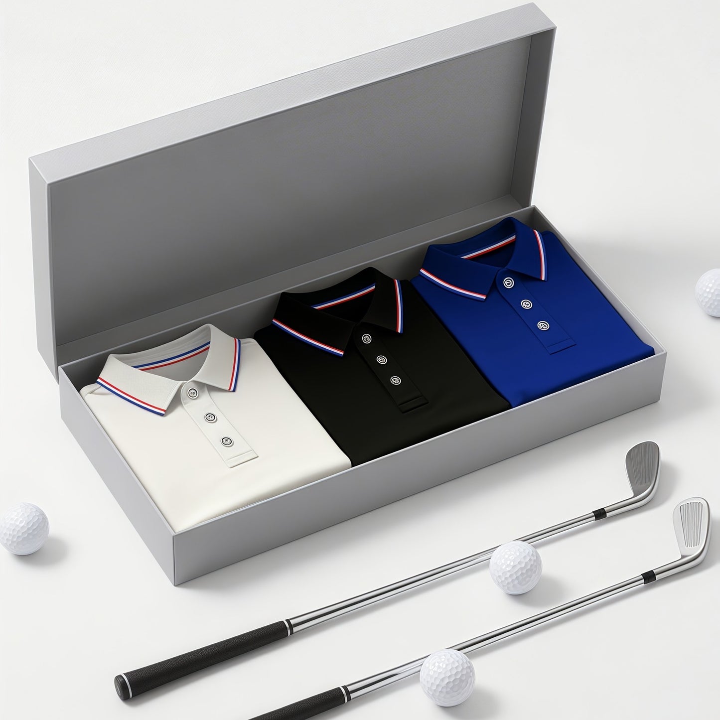 3pcs Men's Fashion Business Short-Sleeve Shirts, Collar Design, Simple and Elegant, Enhances Silhouette and Leg Length, Lightweight and Comfortable Knitted Polyester Fabric, Breathable and Skin-Friendly, Packaged in Bags (No - ayq