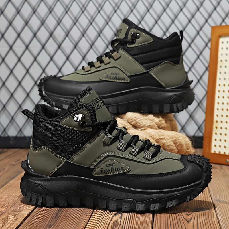 Men'S Outdoor Hiking Boots - Breathable PU Upper, Durable PVC Sole, Suitable for Trekking, Camping and Mountaineering | Military-Style Hiking & Camping Gear