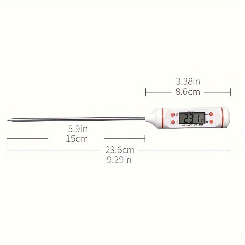 1pc Meat Food Instant Read BBQ Garden Kitchen Outdoor Camping Cooking Barbecue Digital Thermometer Used for Milk Heating Candy Baking Grilling and Other Kitchen Gadgets