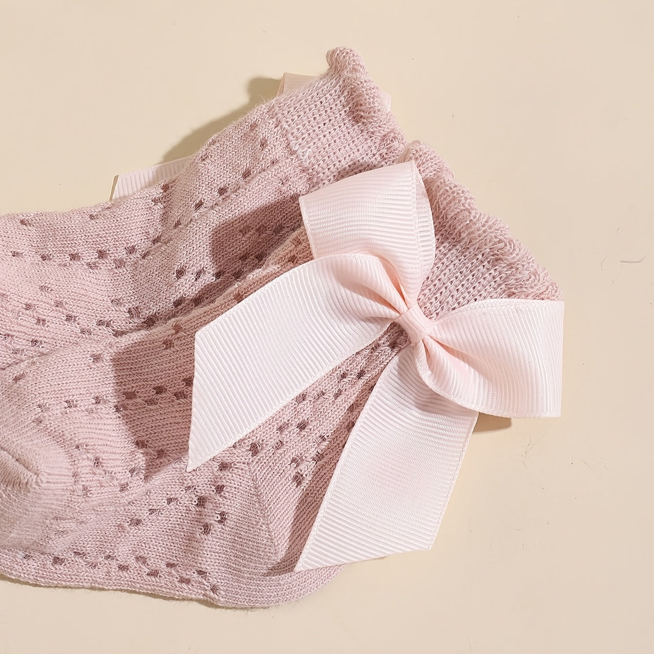 5 Pairs of Baby Socks for Spring And Summer, Featuring Breathable Mesh And Bows, Perfect for Everyday Wear.