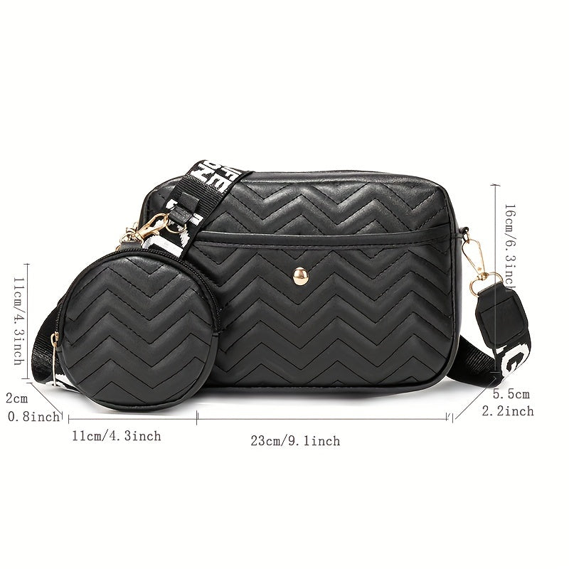 Women's Bag Small Square Bag New Korean Version Shoulder Crossbody Bag Two-piece Set