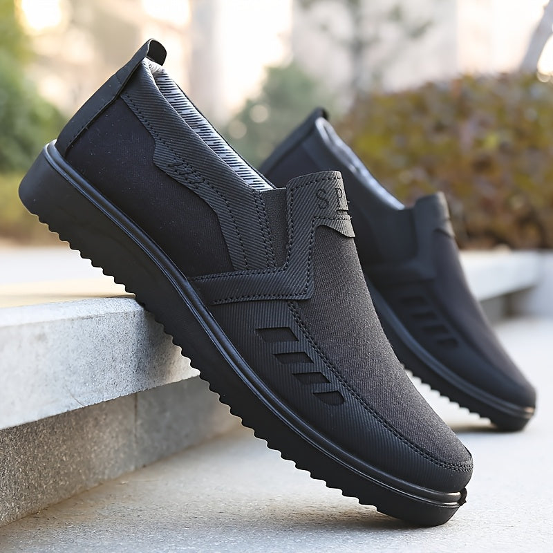 Men'S Fashion Loef Lace-Up Casual Sports Shoes, Breathable Mesh Upper, Anti-Slip Outsole, Round Toe, Fabric Upper Material, Fabric Inner Material, Faux Sole, Fabric Insole, Slip-On Closure, for Hiking, Outdoor, Daily Wear, Al
