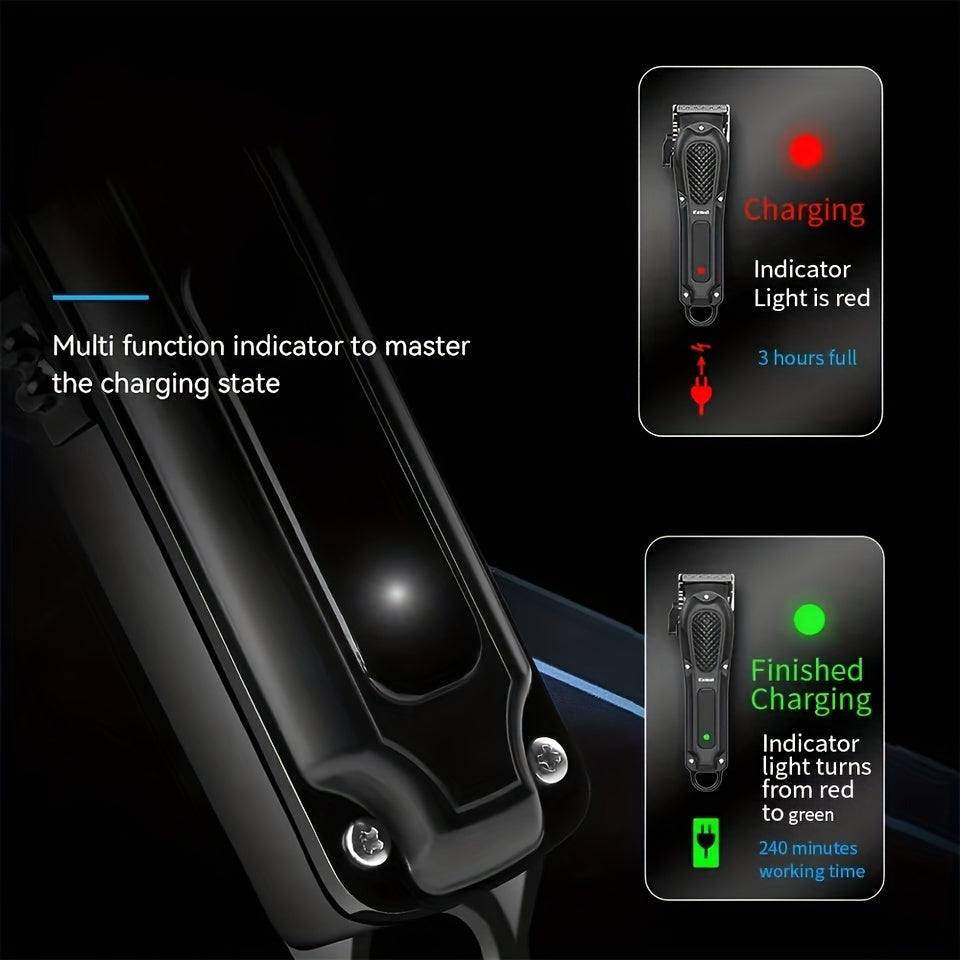 Kemei KM-1071 էլեկտրական մազ կտրիչ USB լիցքավորվող անլար մորուքի կտրիչ տղամարդկանց համար հզոր մազ կտրող գործիք