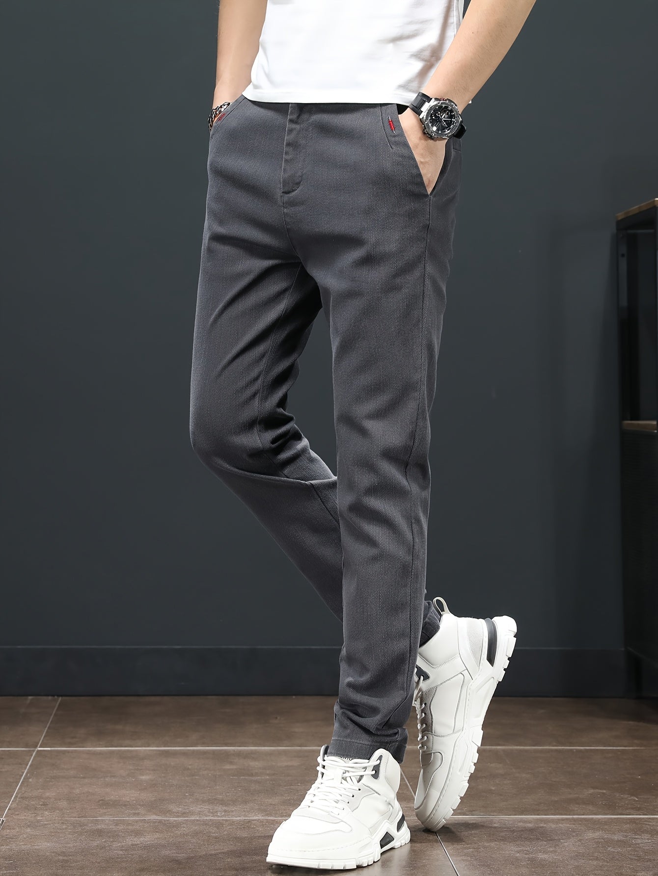 Men'S Spring Casual Trousers, Lightweight Business Outdoor Straight-Leg Pants, Versatile And Stylish for Spring And Autumn, Suitable for Sports And Formal Occasions.