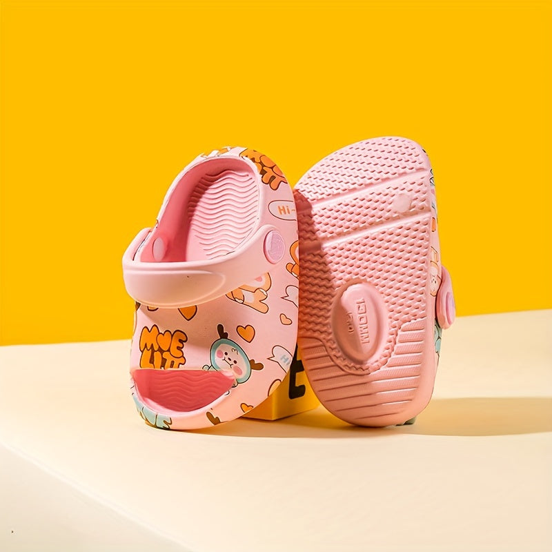 TATAMIDEER Unisex Kid's Open Toe Breathable Slippers, Comfy Non Slip Adorable Slides For Boy's & Girl's Outdoor Activities