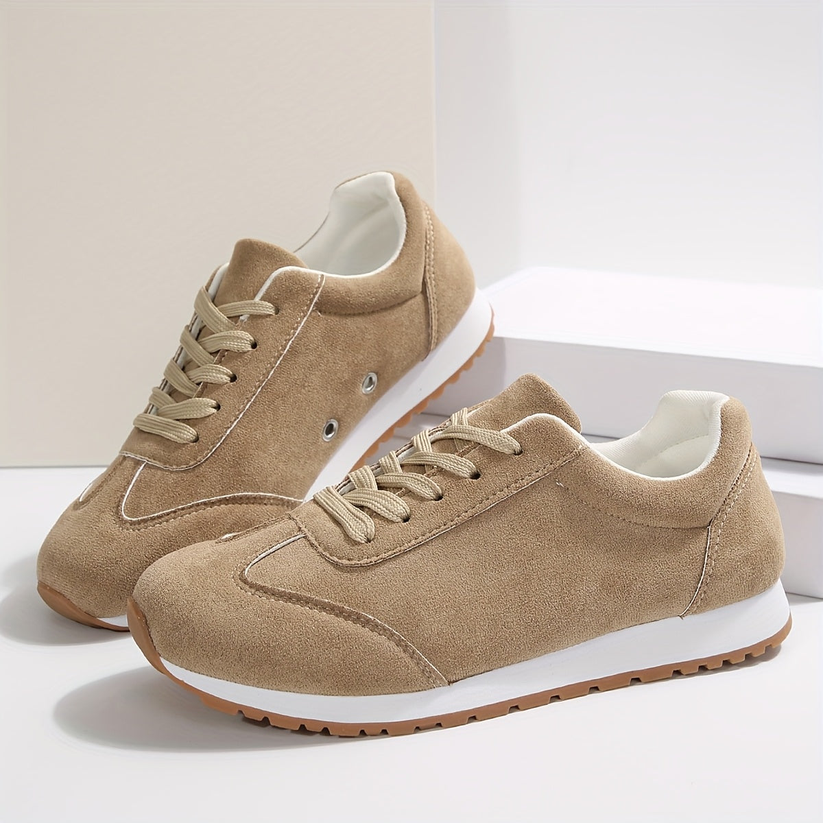 Women'S Lightweight Fabric Sneakers, Breathable Soft Versatile Casual Sports Shoes with TPR Sole and Man Made Insole