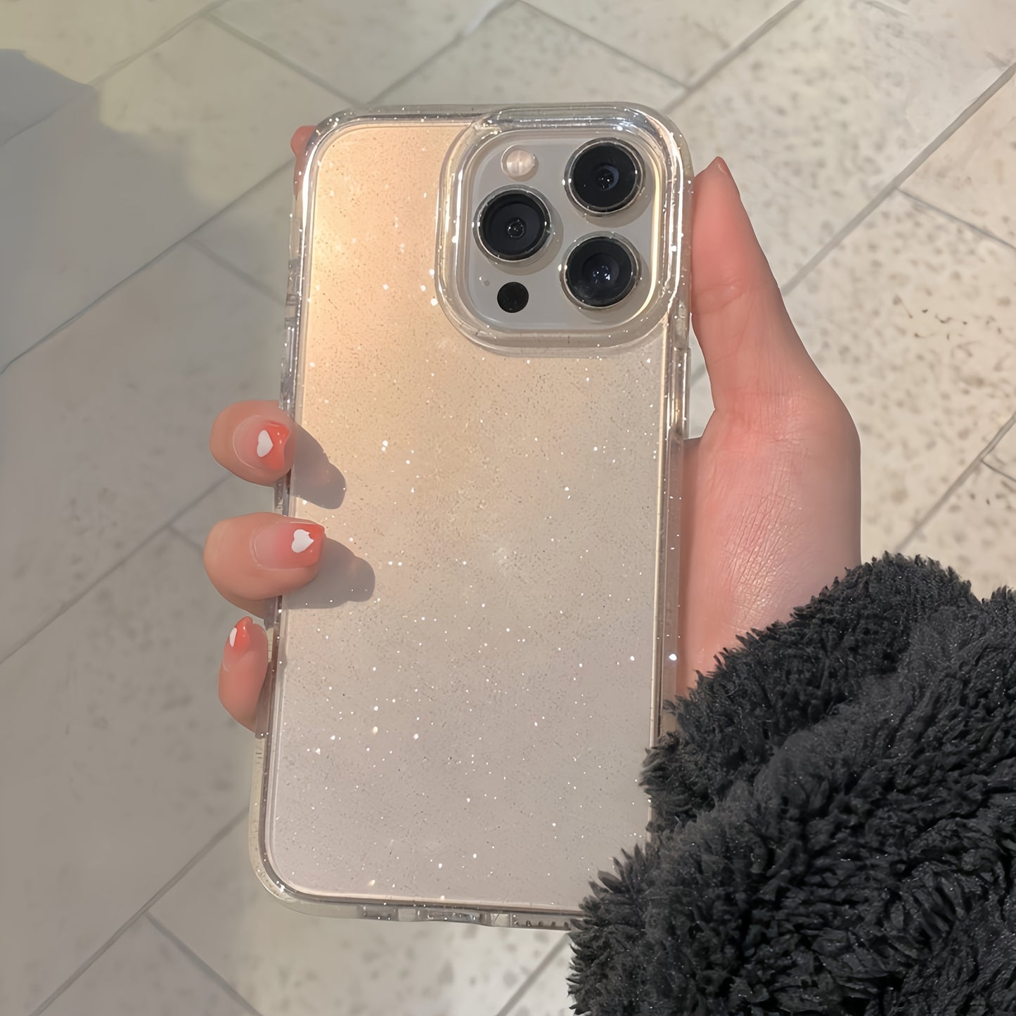 2025 թվականի նոր Luxury Bling Glitter մաքուր հեռախոսի պատյան iPhone 16 15 14 13 12 11 Pro Max X XR XS Plus հարվածակայուն թափանցիկ փափուկ ծածկույթի համար