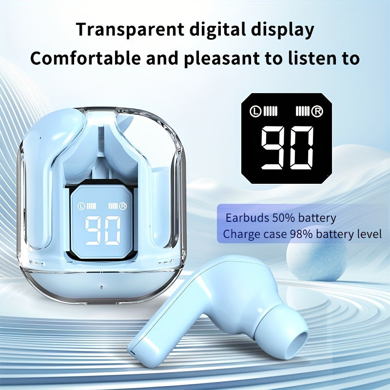 2024 TWS Wireless In-Ear Earbuds with LED Battery Indicator, 150mAh Long-Lasting Charge, Silicone Protective Case - Perfect Gift for Him & Her