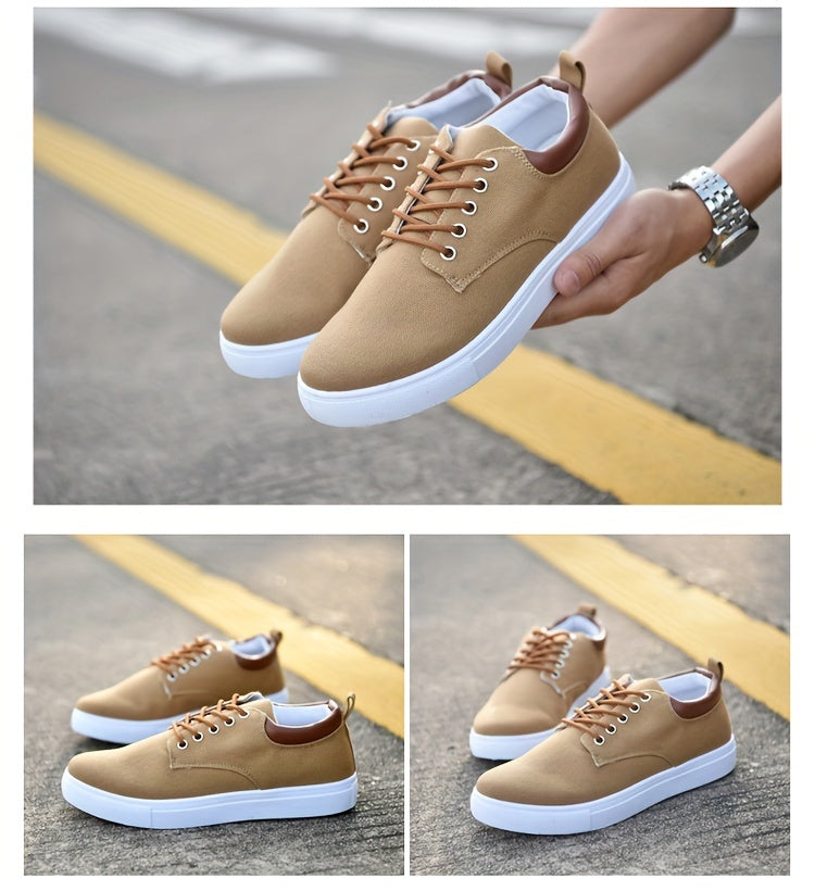 Men's Canvas Footwear - Non-Slip, Durable & Comfortable Lace-Up Shoes