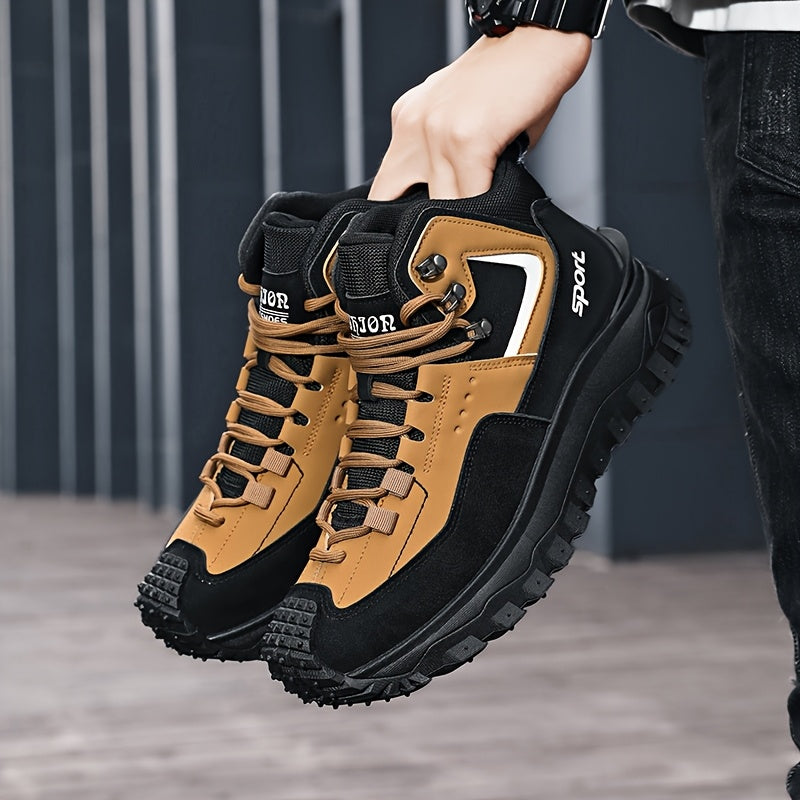 Men's Outdoor Hiking Boots - Breathable PU Upper, Thick Sole, Excellent Traction, Ideal for Mountain Climbing and Trekking | Military Boots | Camping Gear