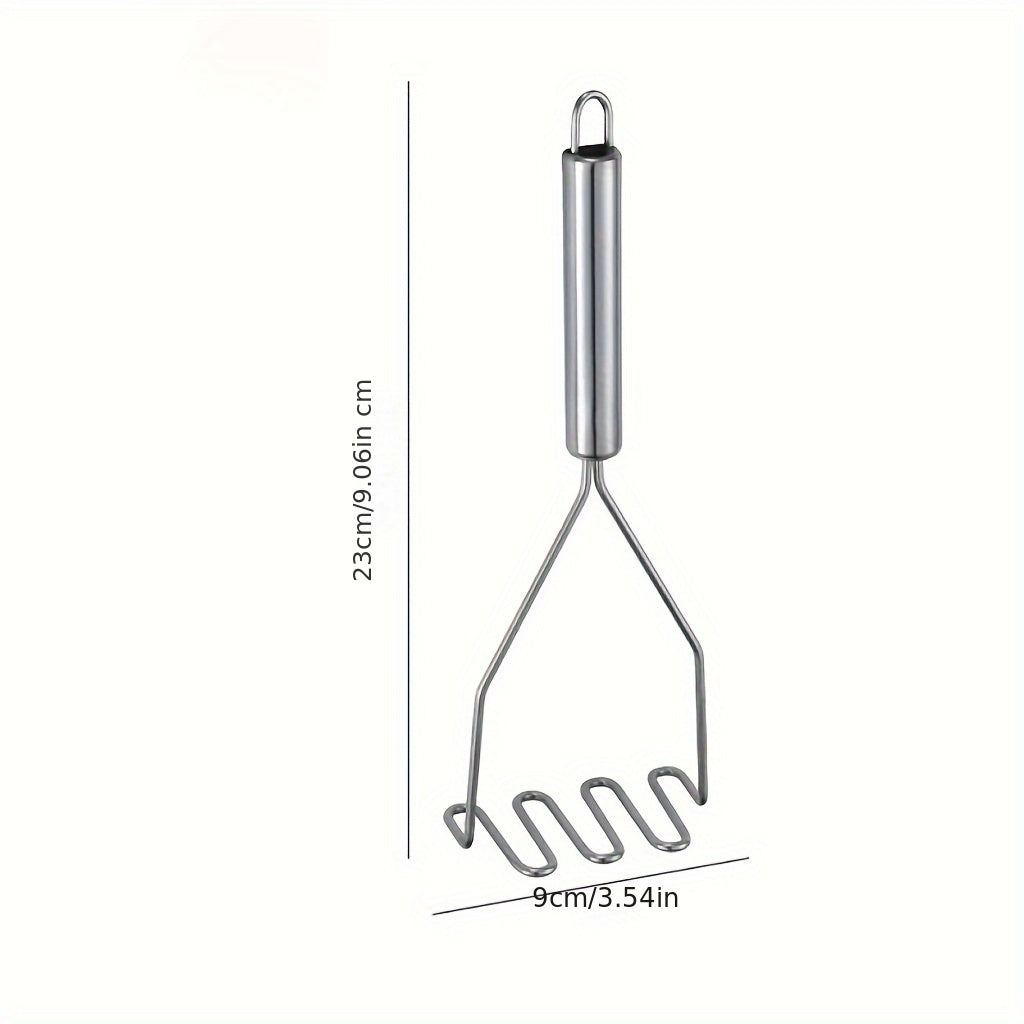 1 հատ Stainless Steel Wave Potato Masher - Իդեալական խոհանոցային բանջարեղենի և մրգային խյուսի համար, խոհանոցային պարագաներ | Ժամանակակից խոհանոցային գործիք | Երկարակյաց խոհանոցային սպասք
