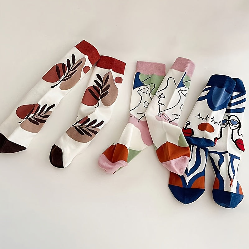Women'S Mid-Calf Socks, Breathable And Sweat-Absorbing Socks for Spring And Summer, Available in 1/5/10 Pairs for Autumn.
