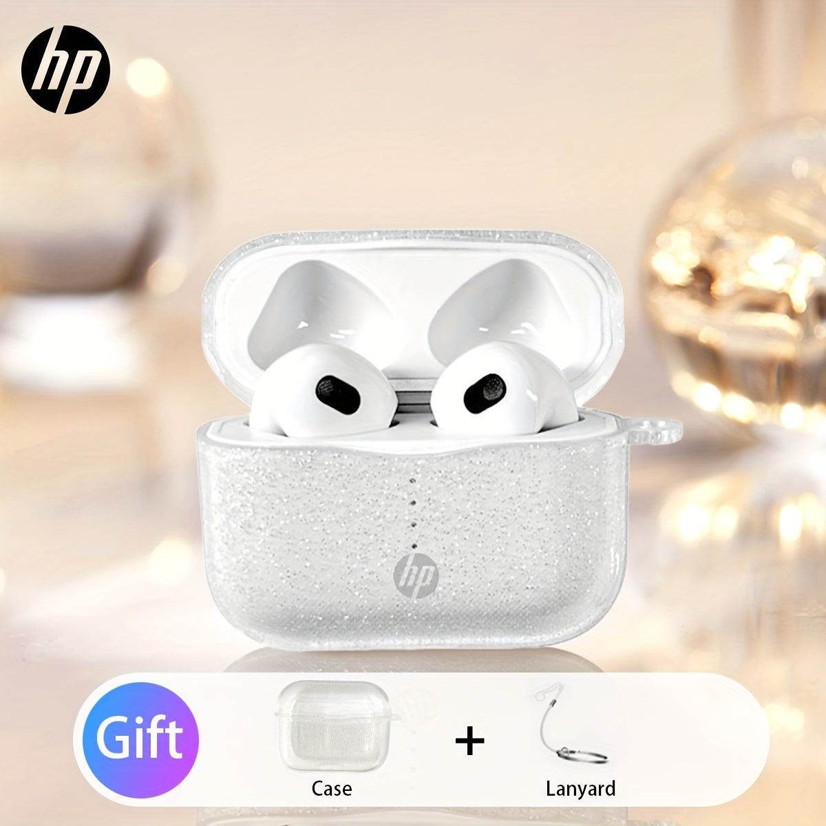 HP True Wireless Earbuds, Lightweight In-Ear Headphones with a Built-In Microphone, Offering Immersive Premium Sound And a Long-Range Connection, Complete with a Charging Case - Suitable for Both Iphone And Android Devices.