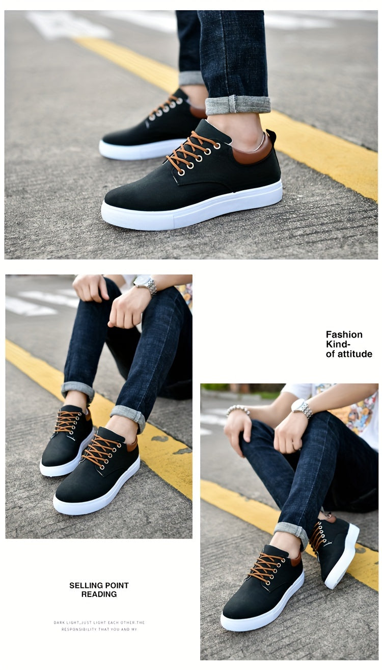 Men's Canvas Footwear - Non-Slip, Durable & Comfortable Lace-Up Shoes