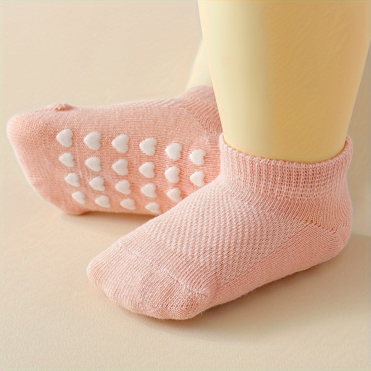 10 Pairs of Solid Color Spring And Summer Non-Slip Gel Boat Socks