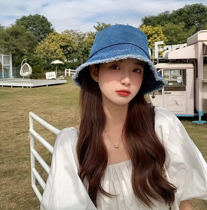1pc 2024 New Spring/Summer Fisherman Hat, Sun Hat, Casual And Fashionable, Suitable for Travel, Protects Against Uv Rays