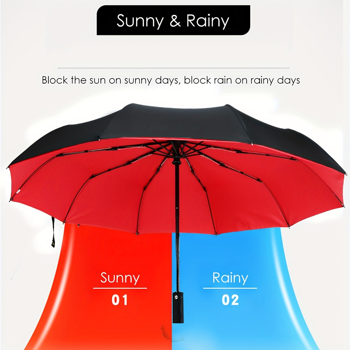 Automatic Open/Close, Windproof Tri-Fold Umbrella - Durable, Thickened Canopy for Enhanced Rain Protection, Ideal for Business Use, Automatic Folding Umbrella