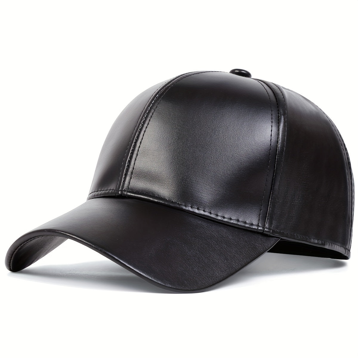 Women's PU Leather Baseball Cap, Adjustable Sun Protection Casual Hat for Spring/Summer Travel and Beach Parties, Movie Theme, Woven Craftsmanship, Buckle Closure, Inelastic Fit, Hats for Summer