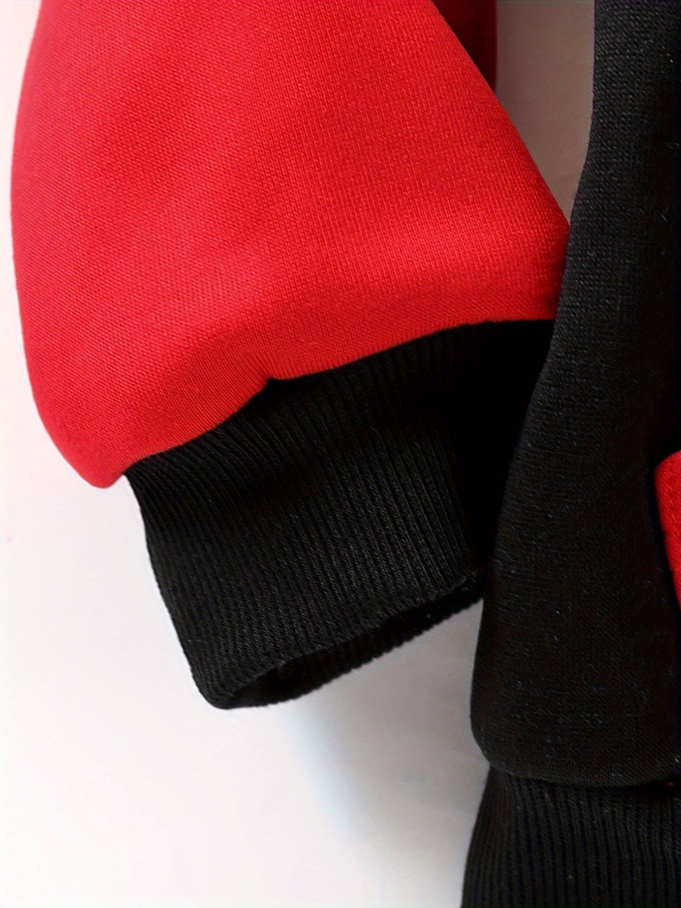 1pc Boys Stylish Color Block Fleece Lining Hooded Jacket, Long Sleeve Zip Up Jacket, Kids Clothes Outdoor