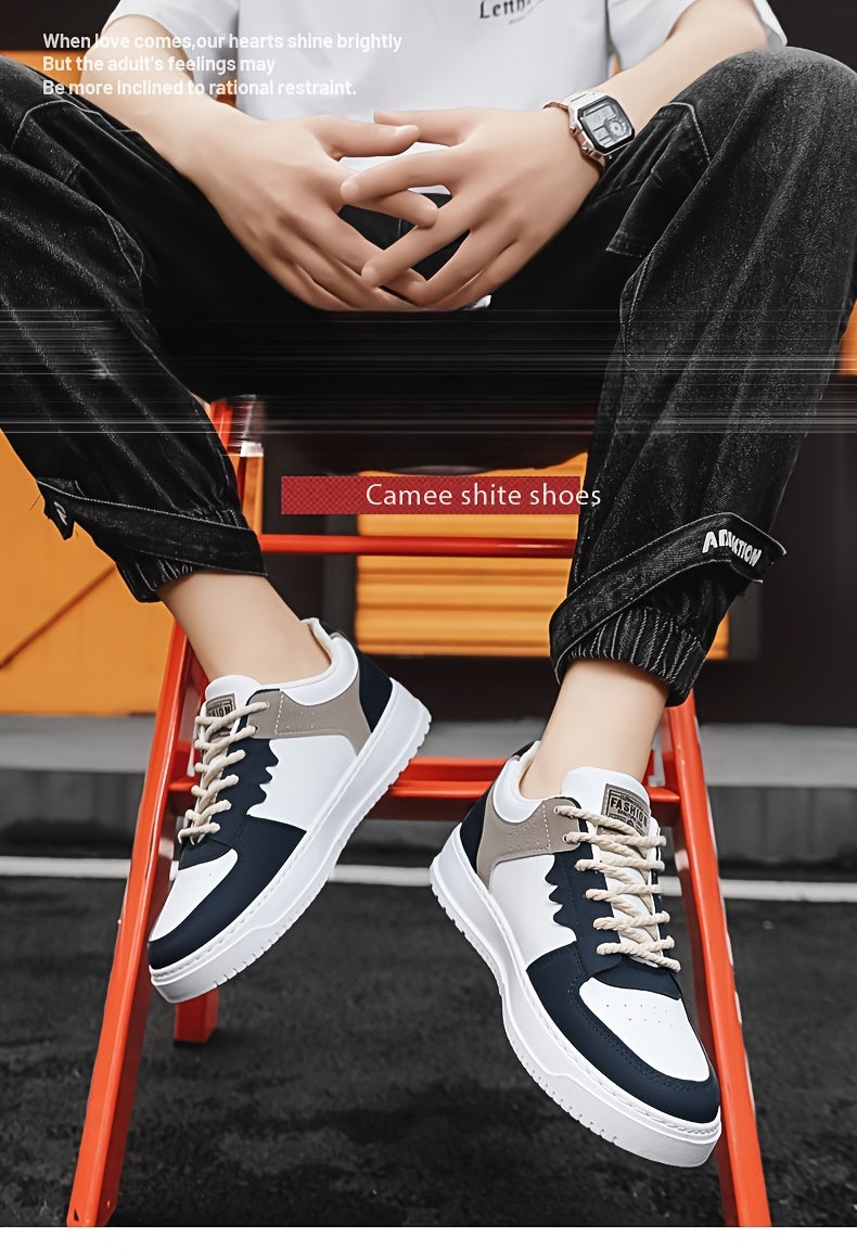 1pair Unisex All-Season Casual Hiking Sneakers, Low Top Faux Upper, Fabric Lining, PVC Sole, Comfortable Walking Shoes for Men and Women