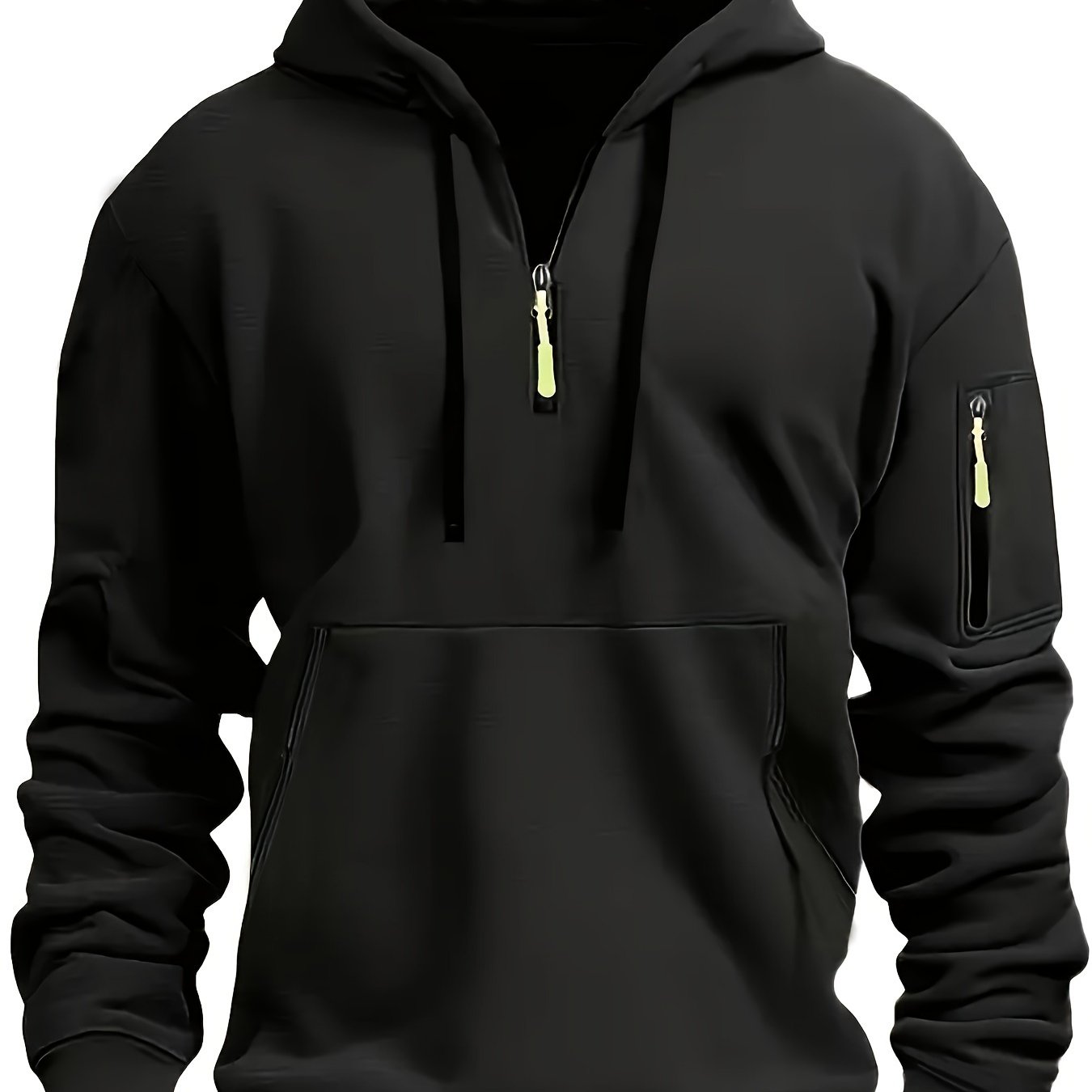 Men's Casual Hoodie with Zipper, Soft And Breathable Polyester Fabric, Machine Washable, Autumn/Winter Fashion