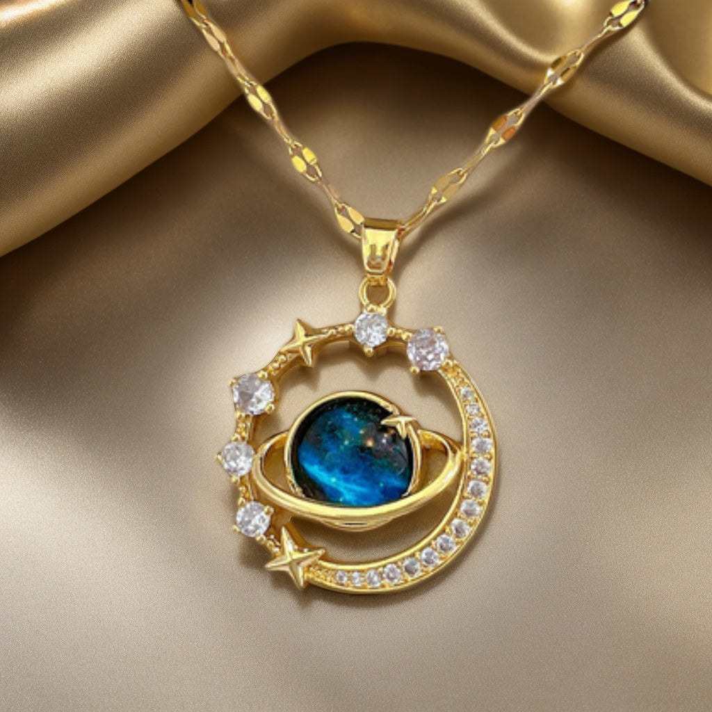 Fashion Planet Pendant Necklace