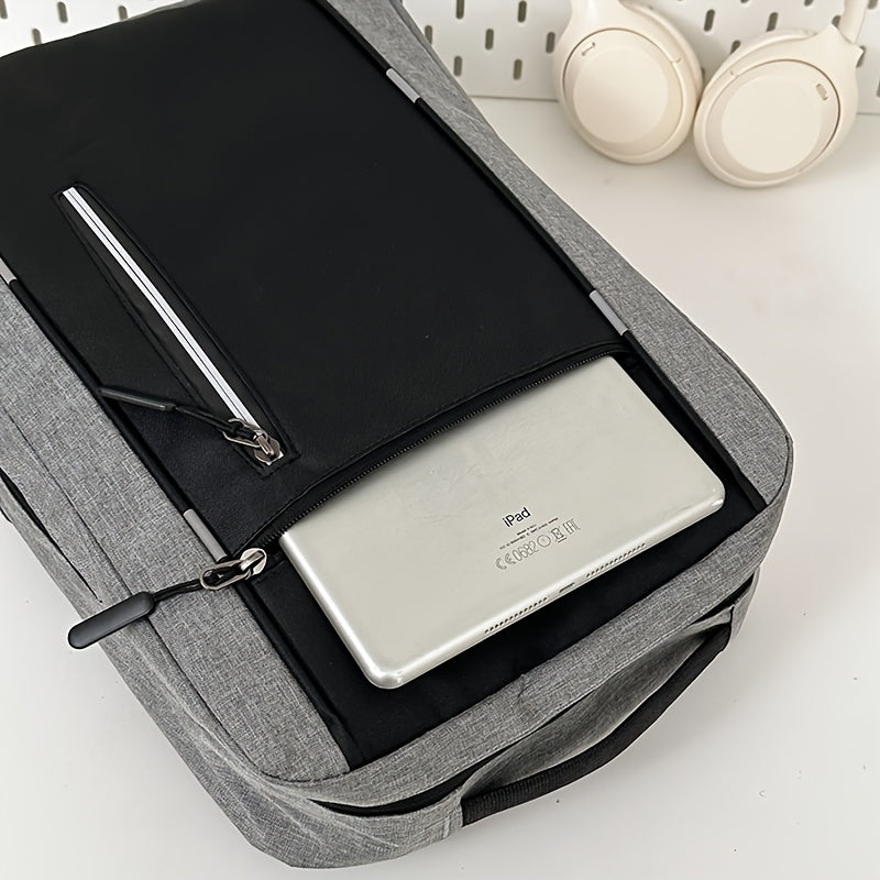 Three-piece minimalist computer backpack set, consisting of a lightweight shoulder bag, chest bag, and wallet, suitable for daily commuting and business use