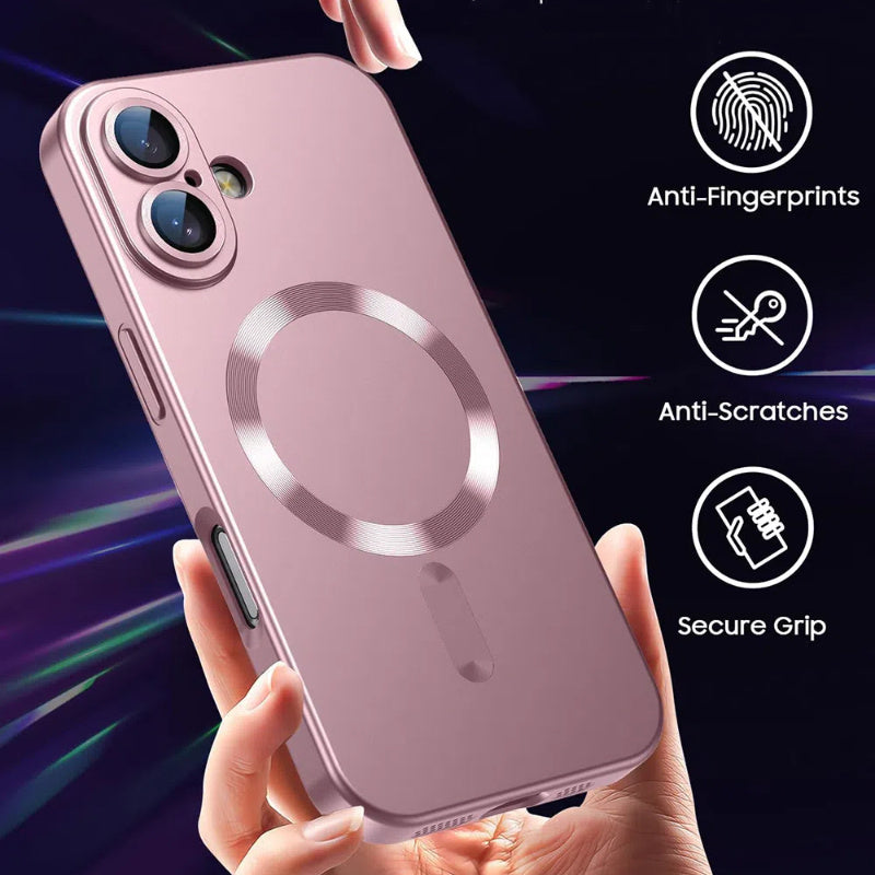 Luxury Metallic Paint Soft TPU Case for iPhone 16 16 Pro 16 Plus 16 Pro Max Cover with Magnetic for Magsafe Shockproof