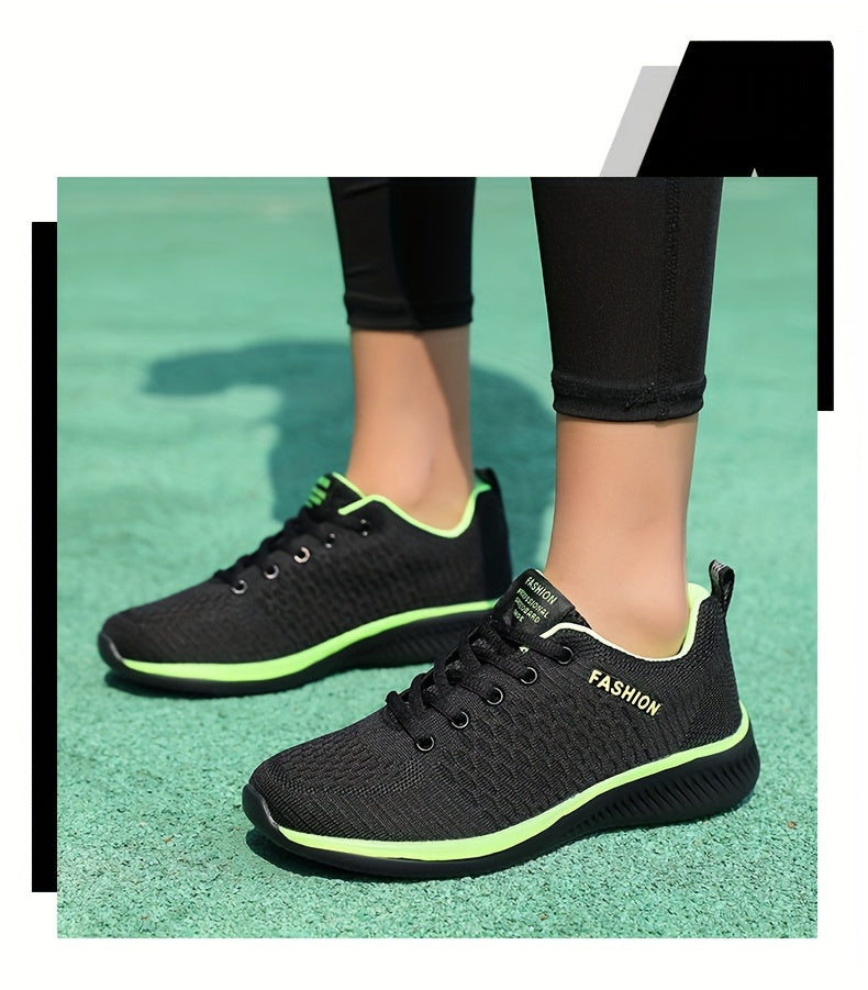 Women's Lightweight Lace-Up Casual Sneakers, Breathable Soft Sole Platform Lace Up Walking Shoes, Comfortable Fashion Footwear plus size
