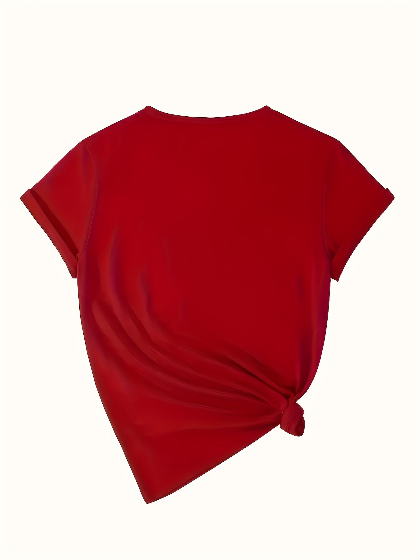 Sparkling Rhinestone Queen Crown Graphic Casual T-Shirt - Vibrant Orange Short Sleeve Round Neck Top with Medium Stretch, Machine Washable for Casual Attire & Parties, Cute T Shirts, Allseason Apparel, Party Wear, Mediumstret