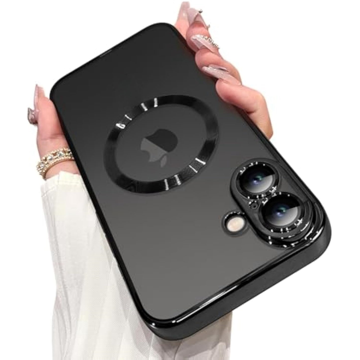 Հեռախոսի պատյան Պատրաստված է iPhone 16 Pro-ի համար՝ տեսախցիկի ոսպնյակների պաշտպանիչով (համատեղելի է) քերծվածքներից պաշտպանված էլեկտրական բարակ հեռախոսի կափարիչ կանանց համար տղամարդկանց համար