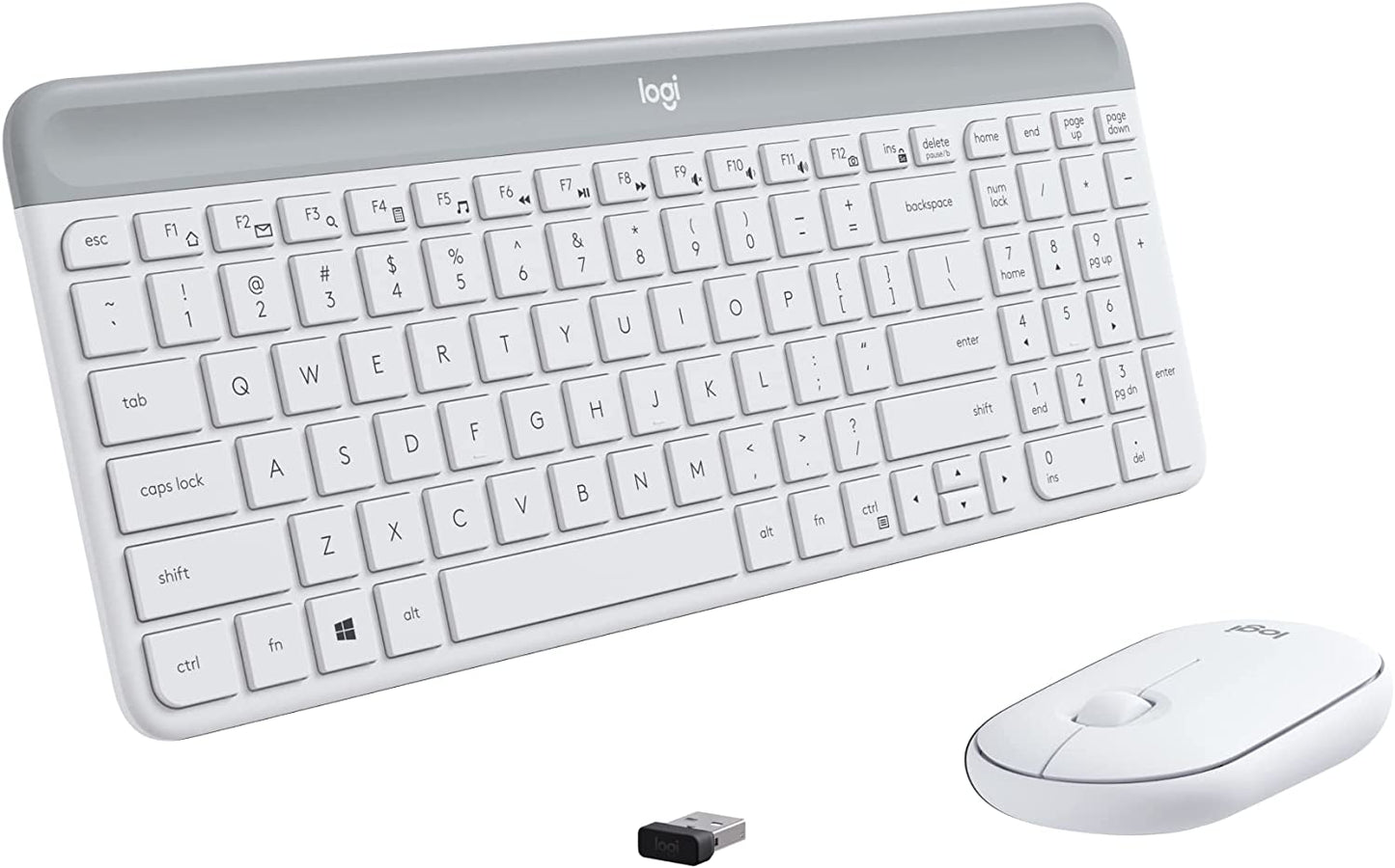 Logitech MK470 Slim Wireless Keyboard and Mouse Combo - Modern Compact Layout, Ultra Quiet, 2.4 Ghz USB Receiver, Plug N' Play Connectivity, Compatible with Windows - Graphite