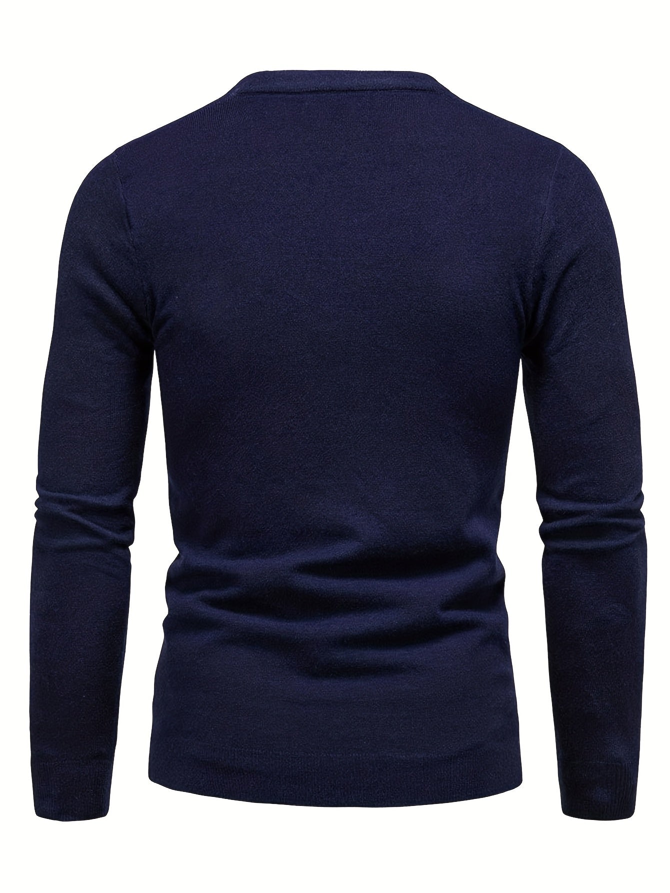 2023 New Cross-border Autumn and Winter Men's Round Neck Random Print Round Neck Knitted Sweater