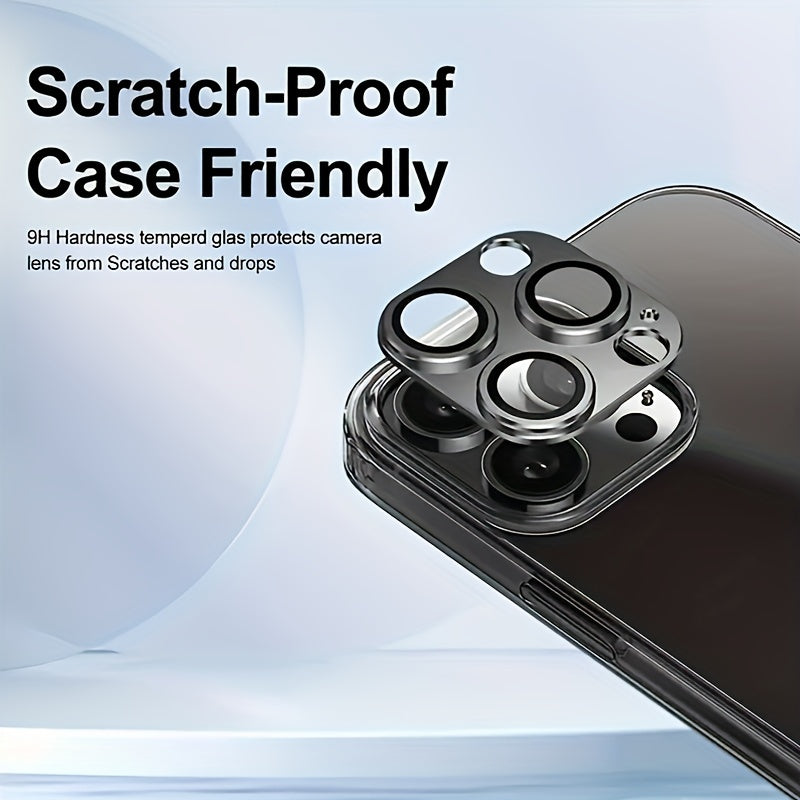 Պաշտպանիչ պատյան IPhone 16 Pro/16 Pro Max տեսախցիկի համար՝ պատրաստված ամուր ապակուց, ապահովում է ամբողջական ծածկույթ և հեշտ տեղադրում՝ ոսկեգույն գույնով:
