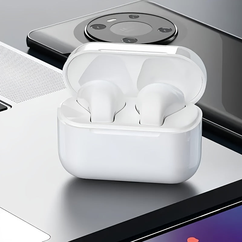 Wireless Earbuds with Volume Control, Semi-Open Design, High-Fidelity Sound, ENC Noise Cancellation, Long Battery Life, Rechargeable Lithium Polymer Battery, Compatible with iPhone, Samsung, Android, for Adult, Birthday, East