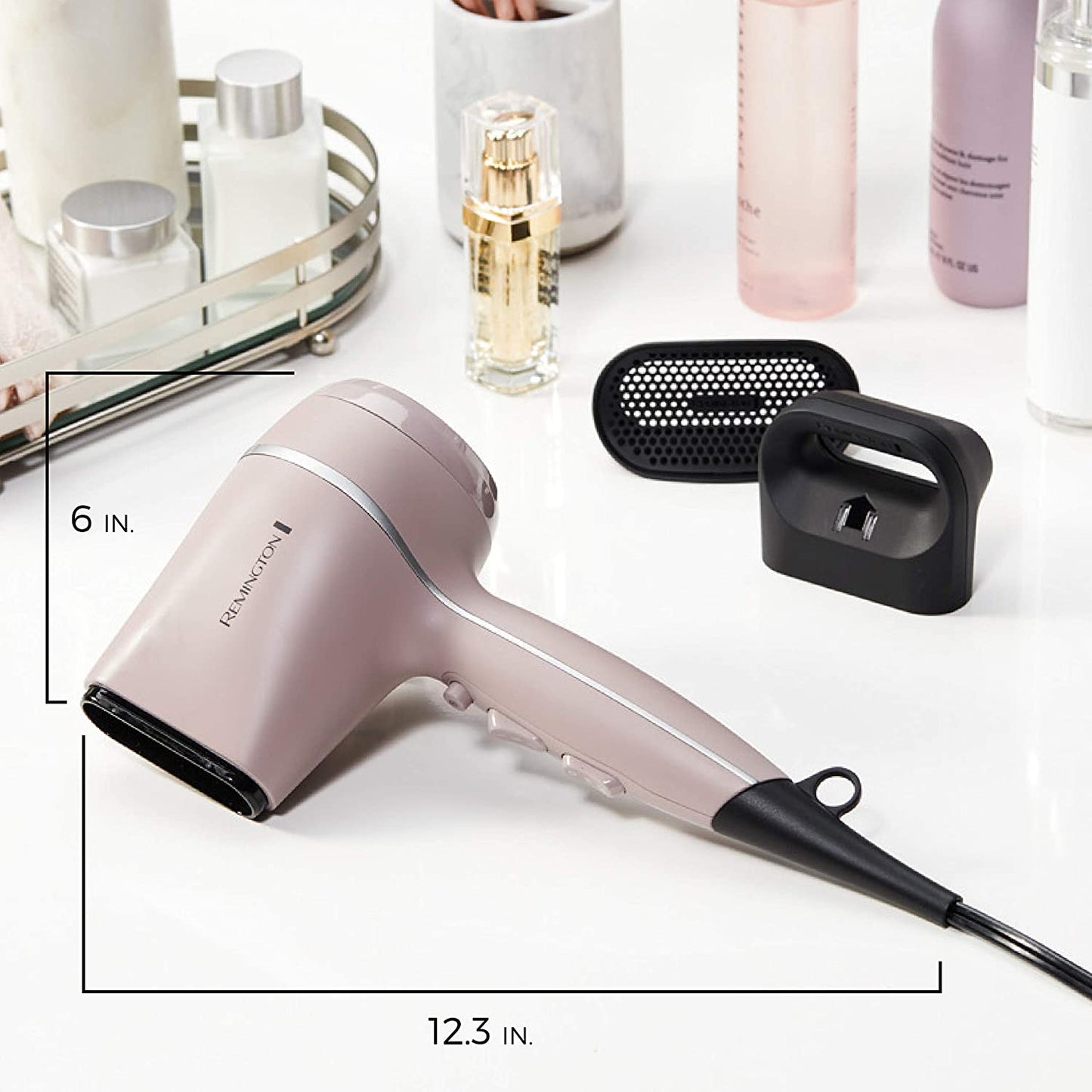 Remington Pro Wet2Style Hair Dryer, with Ionic & Ceramic Drying Technology, Mauve, 1875 Watts of Drying Power