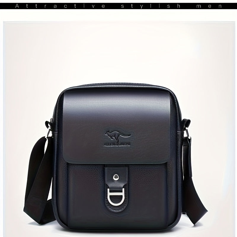New Men'S Shoulder Bag Made of Genuine, Stylish Crossbody Bag, Casual Backpack for Men, Multifunctional Hanging Bag.